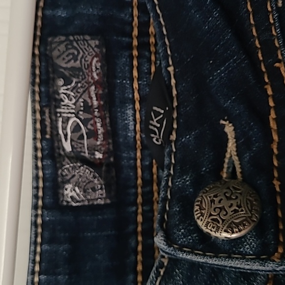 Silver Suki bootcut mid rise Excellent preloved condition Size 18 L 32 blue medi - Picture 4 of 10